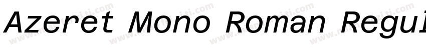 Azeret Mono Roman Regular字体字体转换